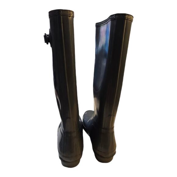 Hunter Original Grey Tall Rain Boots Wellies Size 10 - Picture 7 of 14